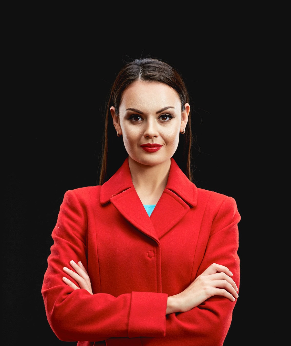 AI and ML technology expert woman in red blazer.