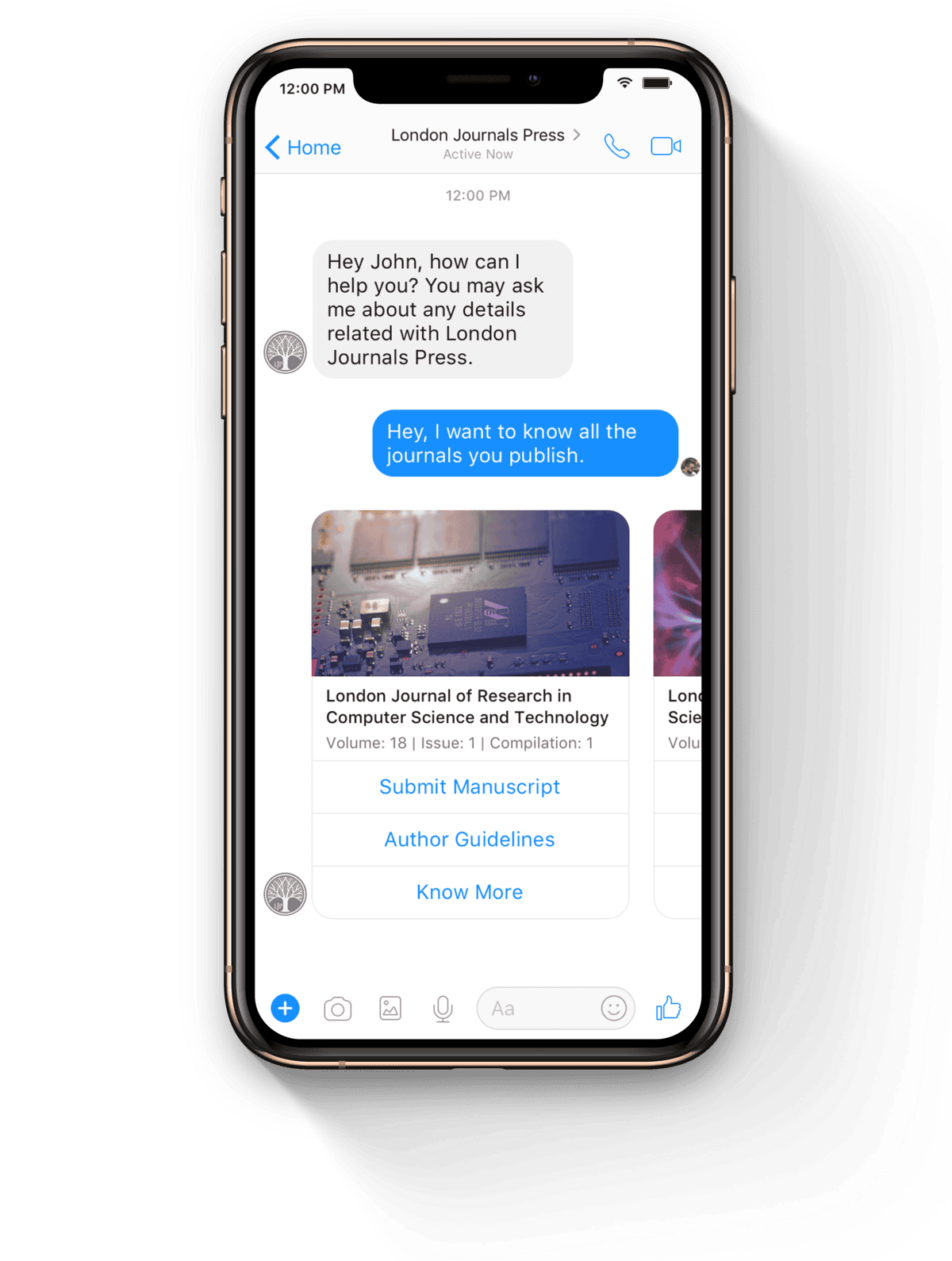 Powered chatbot for research and information retrieval.