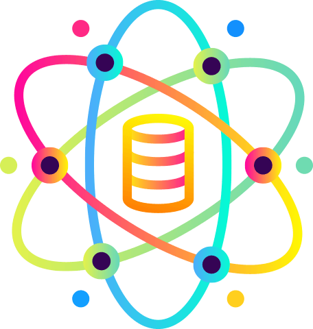 Blockchain technology with interconnected nodes and data storage.