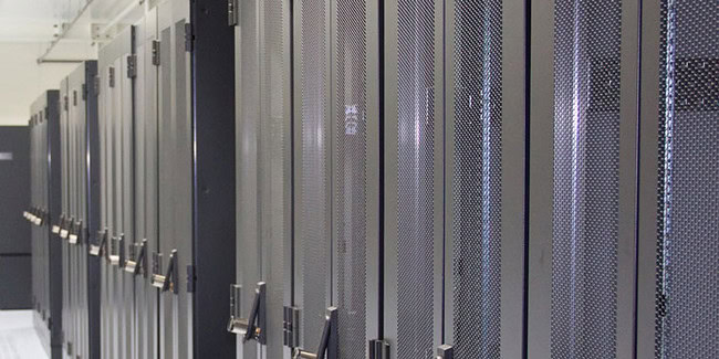 Edge Computing Data Center with servers and networking equipment.