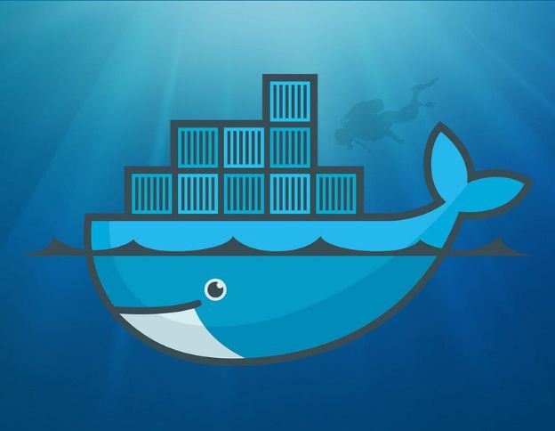 Docker whale with containers, symbolizing container platforms for AI and ML development.