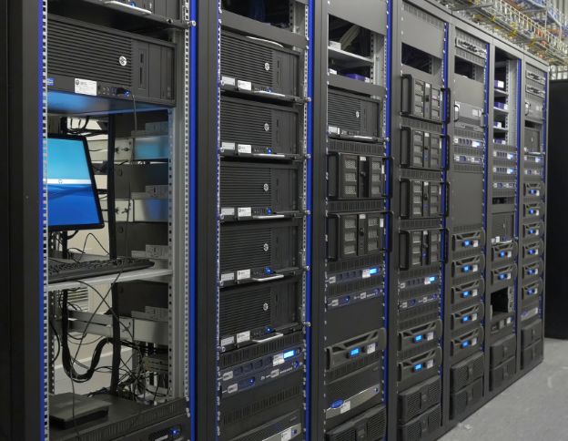 Data center server racks for efficient server management.