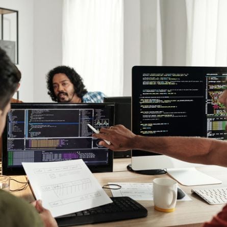 AI and ML coding in progress at Softinator TechLabs, a leading IT company specializing in innovative.